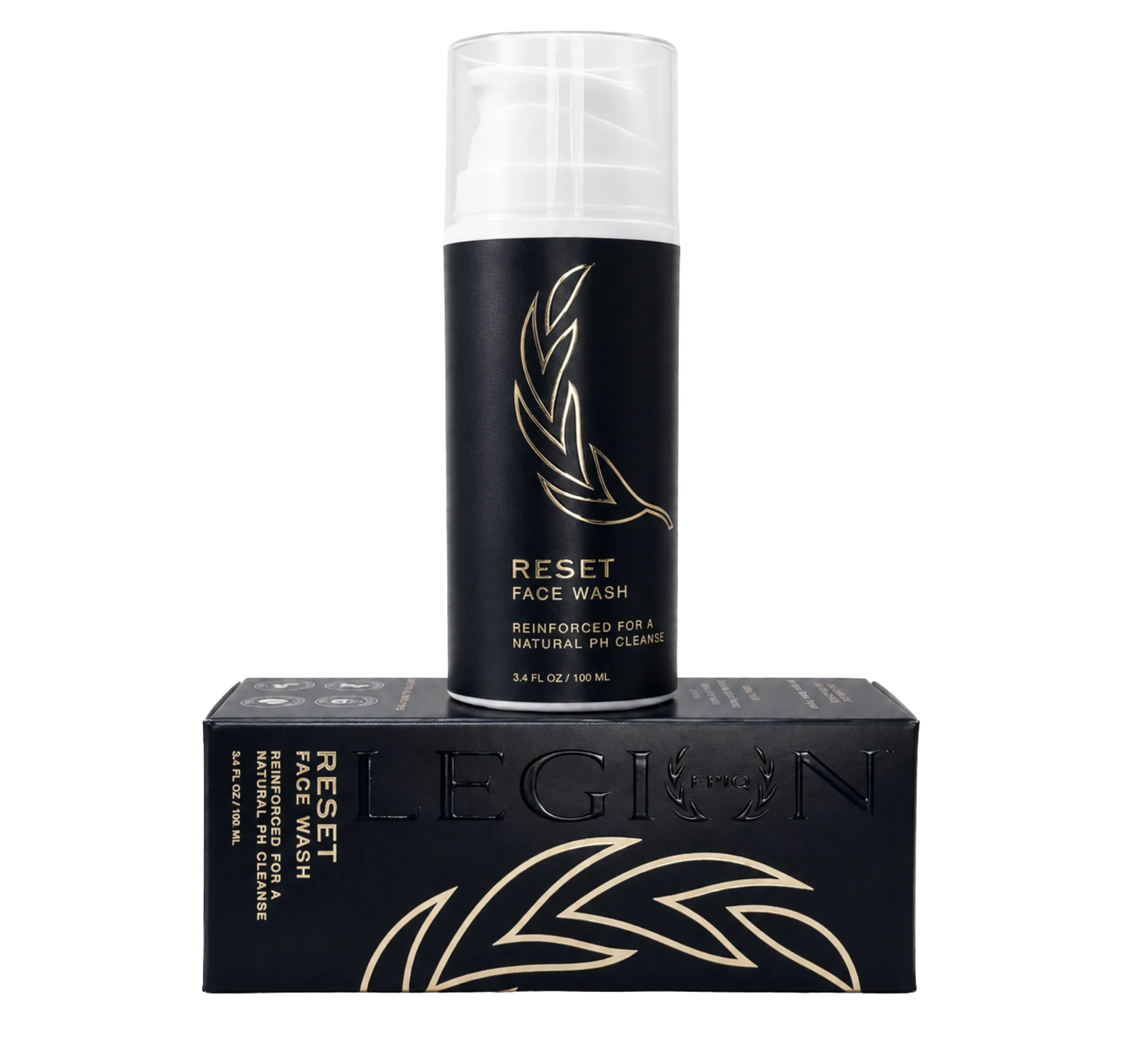 Reset face wash transparent pack shot